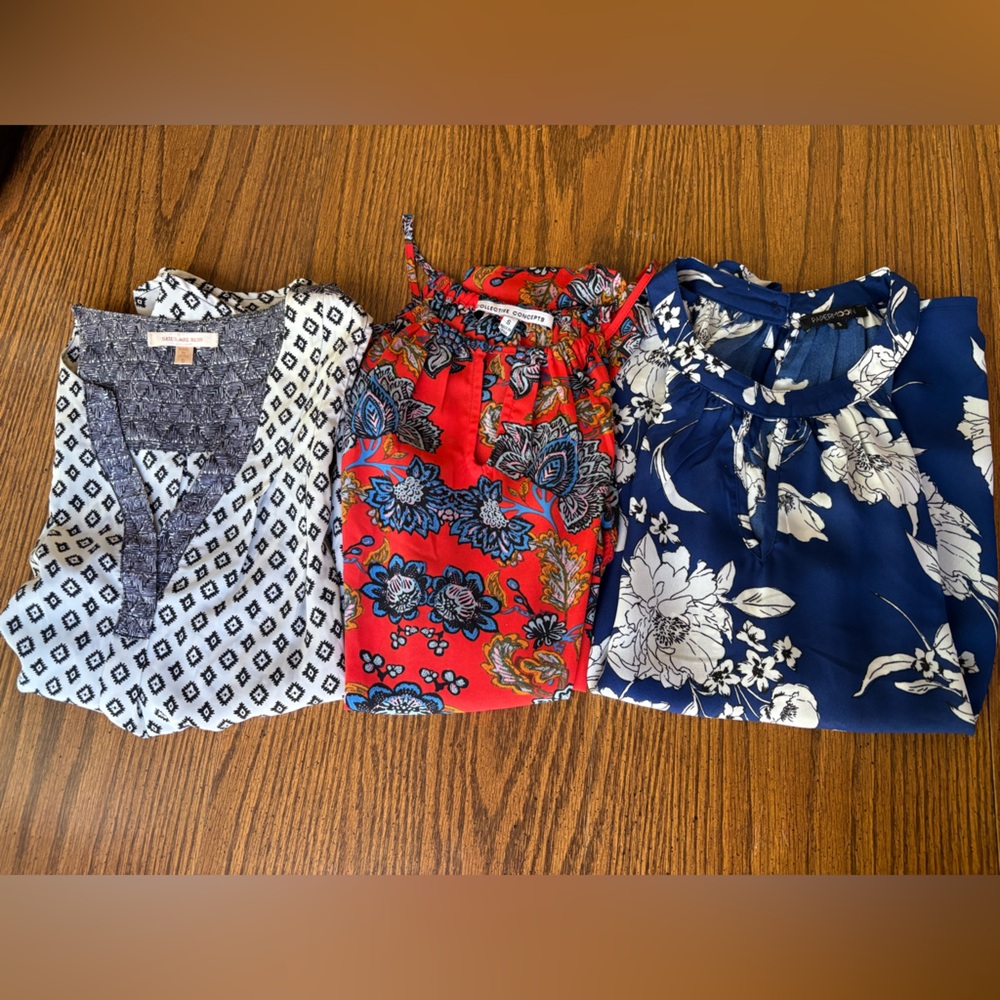 Stylish Dressy Tank Tops Bundle- Papermoon, Collective Concepts, Skies Are Blue